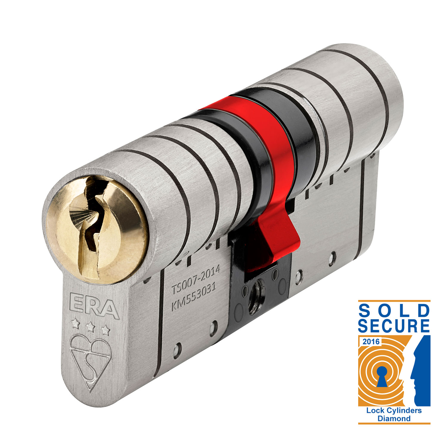 British Standard Fortress 3* 6 Pin Euro Profile Double Door Cylinder